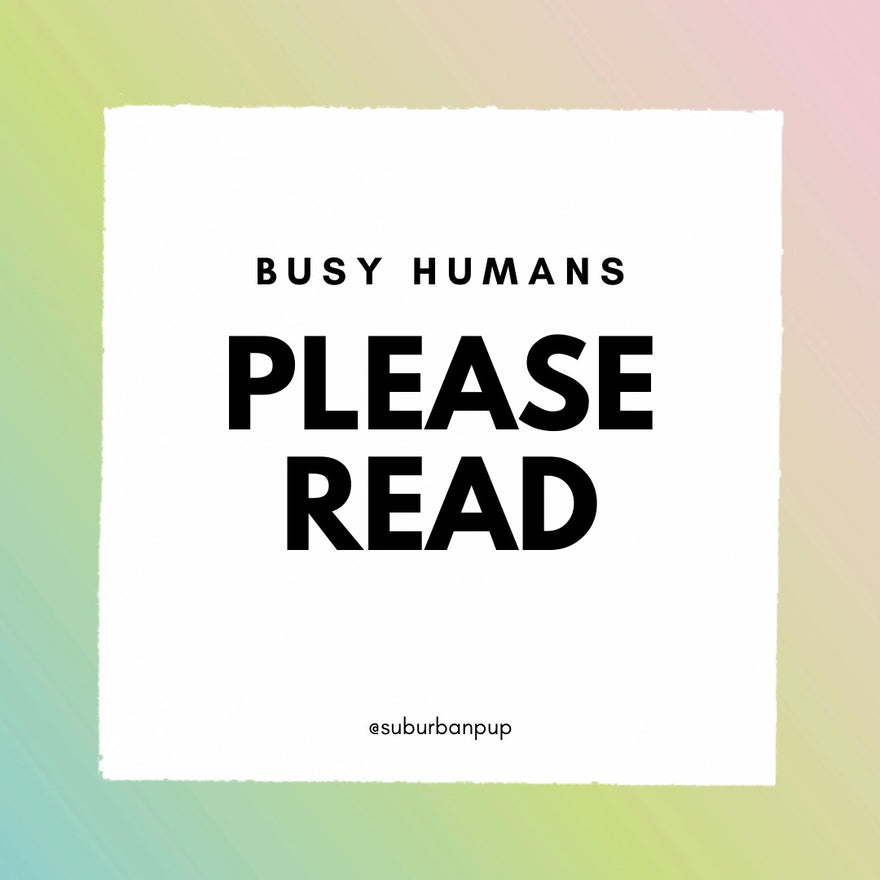 Busy humans, please read